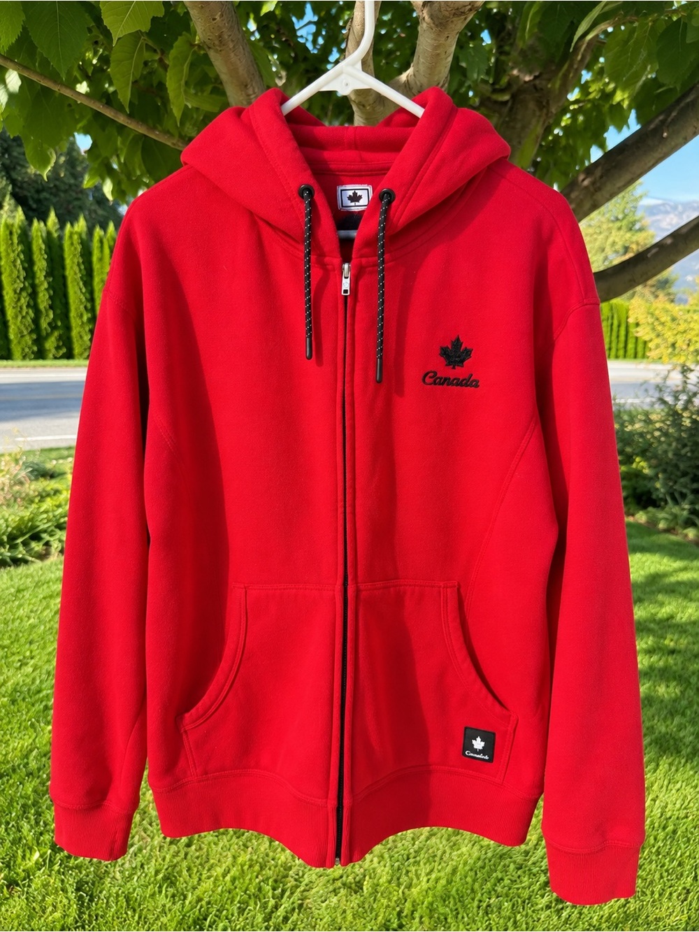 Embroidered Red Zip-Up Hoodie for Kids